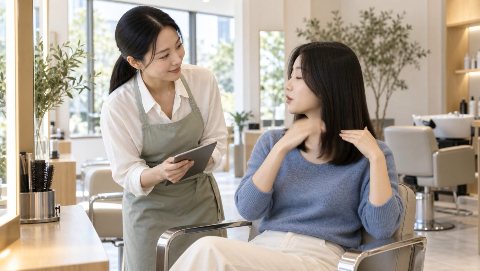 헤어샵 영상 3의 실제 장면